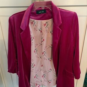Fab'rik Fuchsia Blazer with Floral Lining